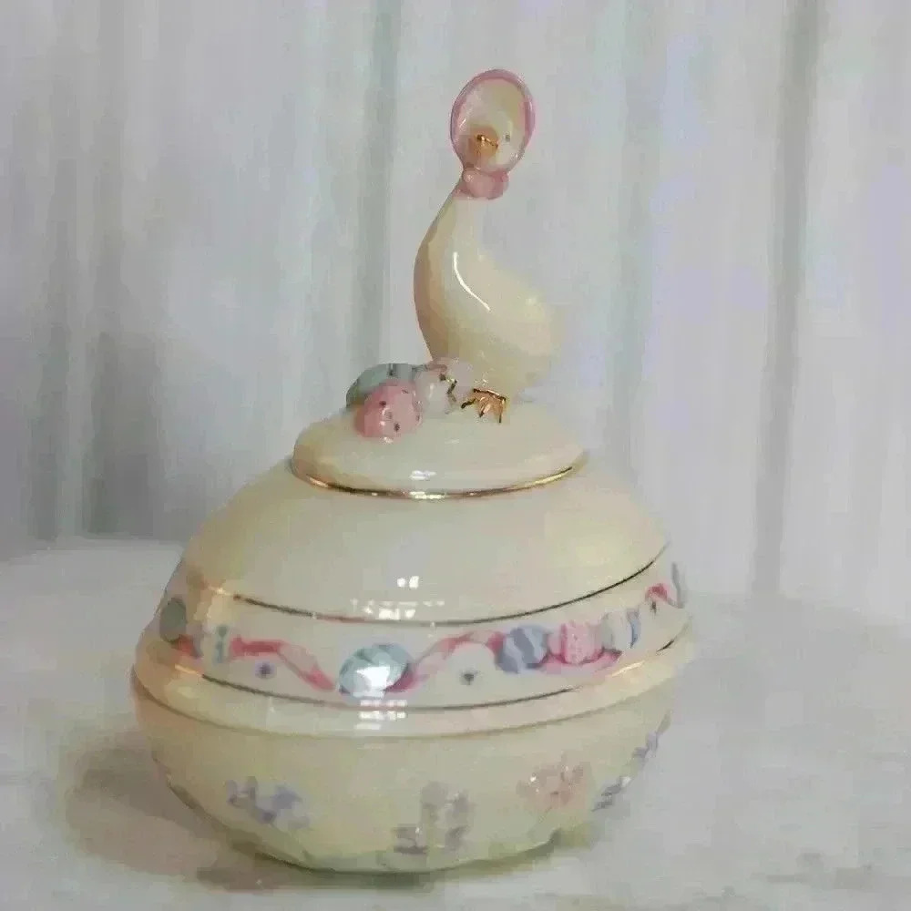 The Springtime Goose Easter Egg Lenox  2003 Limited Edition Porcelain